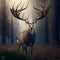 Majestic Enigma: Captivating Big Deer in the Mystery Artwork for Sale