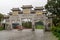 The majestic entrance pagoda to the Buddha Eden Grden in Portugal