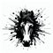 Majestic Equine Essence: Horse Face Vector Art on White,Generative AI