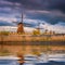 Majestic Evening in Kinderdijk