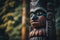 Majestic fictional totem pole from vancouver island