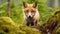 Majestic Fox in its Natural Habitat. Generative AI