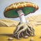 The Majestic Fungi Symphony: A Desert Mirage