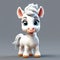 Majestic Gallop: 3D Illustration of a Cute Horse