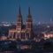 Majestic Gothic Cathedral at Blue Hour