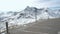 Majestic Grossglockner Mountain Road in Austria, snow covered sharp peaks of the alpine mountains. POV shot of most