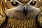 The Majestic Guardian: An Anthropomorphic Owl in Golden Armor Watching Over the Night Sky with Generative AI