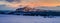 Majestic hilltop castle at Stolpen in the winter evening