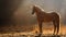 Majestic Horse in Sunlit Field - Serene Equine Elegance