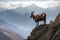 majestic ibex surveying the landscape from its lofty perch