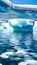 Majestic Iceberg in Crystal Clear Waters illustration Artificial Intelligence artwork generated