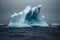 Majestic Iceberg Floating in the Arctic Ocean. AI generated