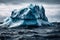 Majestic Iceberg Floating in the Arctic Ocean. AI generated