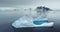 Majestic iceberg floating arctic polar seascape