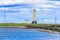 Majestic Icelandic lighthouse panorama.