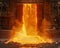 Majestic Industrial Foundry Molten Metal Pouring, Liquid Steel Manufacturing Process, Fiery Metalwork Background