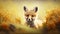 Majestic Innocence: A Beautiful Portrait of a Cute Fox Cub in a Meadow. Generative AI