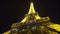 Majestic iron construction of Eiffel Tower sparkling with bright illumination