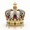 Majestic king or queen royal crown. Generative AI