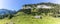 The majestic landscape of the steep Alpstein mountain range around the Aescher cliff in Appenzell, Switzerland