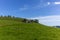 The majestic landscape of the steep Alpstein mountain range around the Aescher cliff in Appenzell, Switzerland