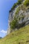 The majestic landscape of the steep Alpstein mountain range around the Aescher cliff in Appenzell, Switzerland