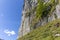The majestic landscape of the steep Alpstein mountain range around the Aescher cliff in Appenzell, Switzerland