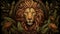 Majestic lion head artwork