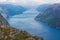 Majestic Lysefjord, view from Prekestolen