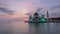 Majestic Malacca Straits Mosque during beautiful sunset