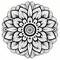 Majestic Mandala Flower Coloring Page With Detailed Background Elements