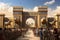 Majestic March: Procession Through Babylon\\\'s Ishtar Gate
