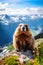 Majestic Marmot: A Mountain Portrait - generative ai