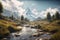 Majestic Matterhorn. A Breathtaking Alpine Landscape . Ai generated