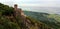 Majestic medieval castle Girsberg ruins on the top of the hill