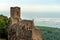 Majestic medieval castle Girsberg ruins on the top of the hill