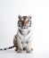 Majestic Minimalistic Tiger Portrait. The Elegance of the Wild. Generative AI