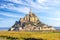 Majestic Mont Saint-Michel castle on a sunny day, France