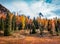 Majestic morning view of National Park Tre Cime di Lavaredo. Gorgeous autumn scene of Dolomite Alps, South Tyrol, Location Auronzo