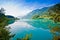 Majestic mountain lake in Switzerland
