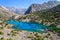 Majestic mountain lake in Tajikistan.