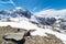 Majestic mountain peaks in the Alps