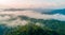 majestic mountains of the amazon with haze in a beautiful sunrise in high resolution and sharpness