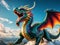Majestic Mythical Dragon A Colorful and Innovative Fantasy.AI Generated