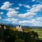 Majestic Neuschwanstein Castle with beautiful sky