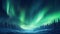 Majestic Northern Lights Illuminate Snow-Covered Landscape AI Generated