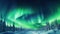 Majestic Northern Lights Illuminate Snow-Covered Landscape AI Generated