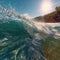 Majestic Ocean Surge: Sunlit Giant Wave in All its Splendor