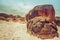 Majestic orange rocks on Squeaky Beach at Wilsons Promontory, Vi