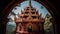 Majestic pagoda ruins reveal ancient Thai culture and spirituality generated by AI